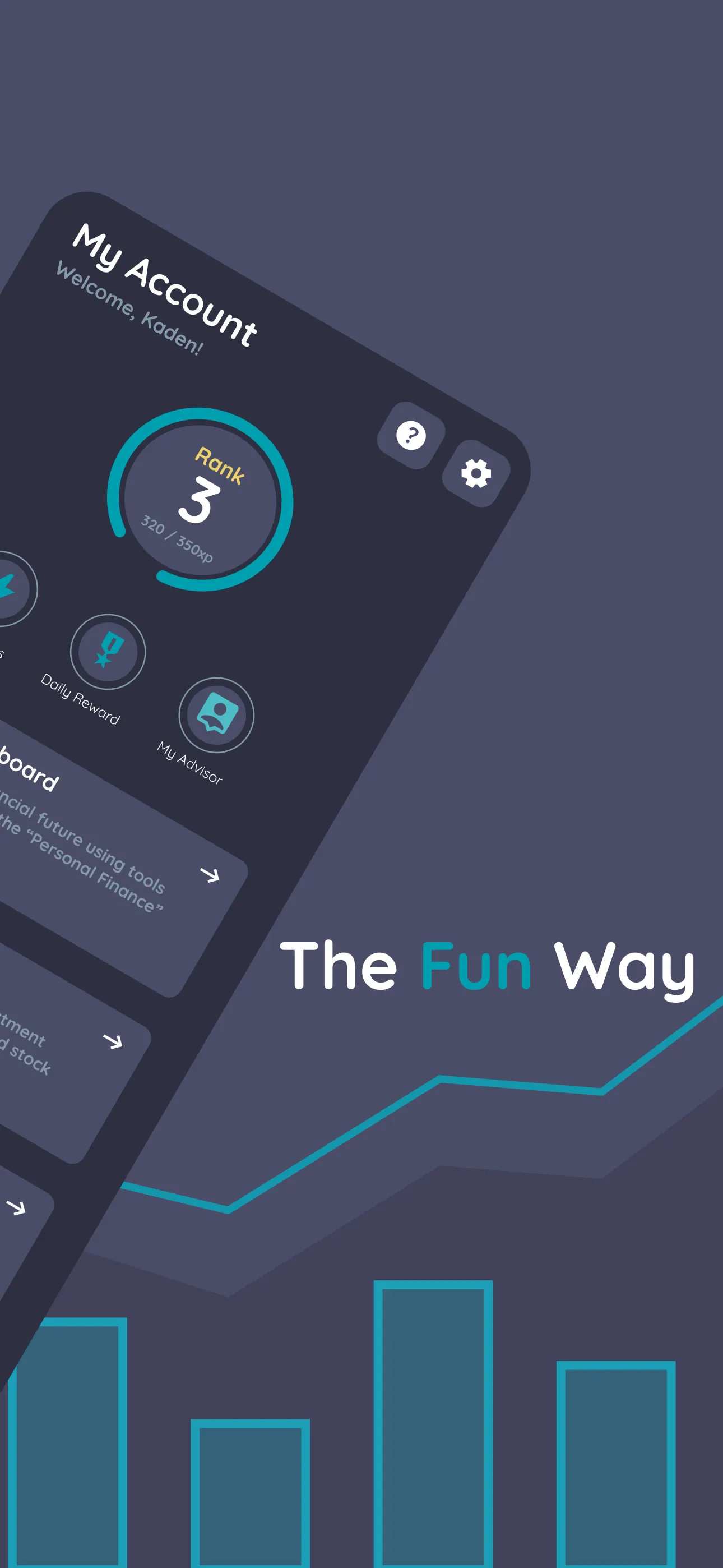 StockMotion — My Account progress and rank screen