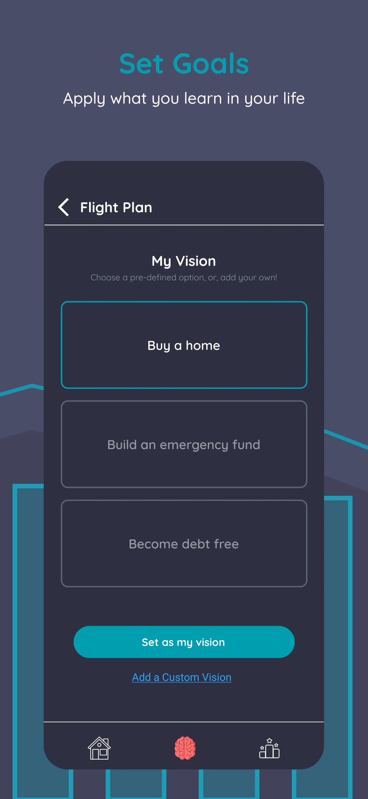 StockMotion — Goal setting flight plan